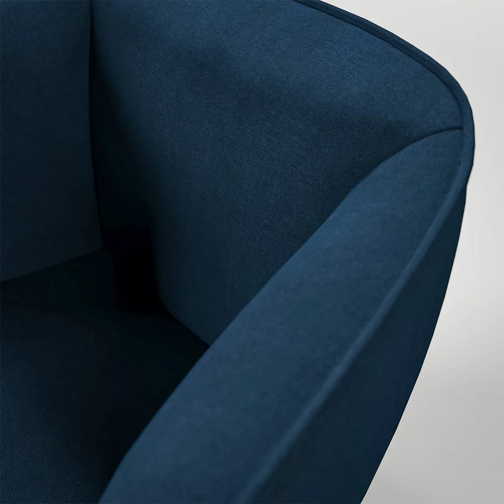 384 Armchair Black Blue by Rolf Benz - Image 4