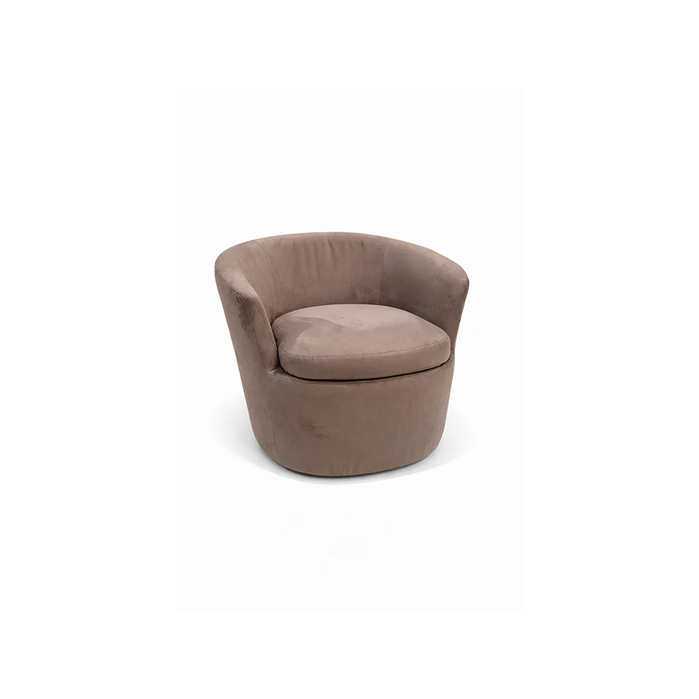Amy Swivel Armchair Brown by Chateau d'Ax Italia