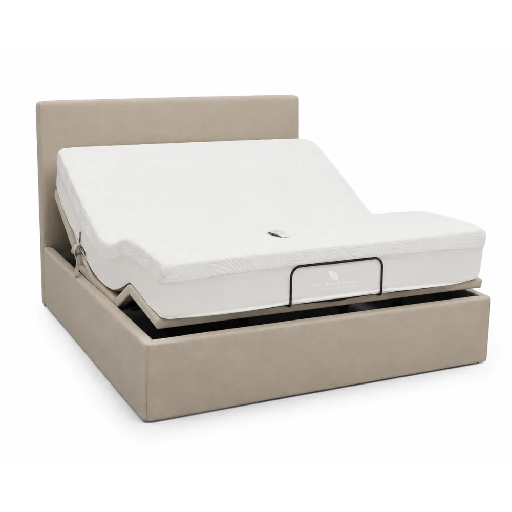 ErgoBox Adjustable Bed 180cm x 200cm + Nature's Finest Plush Mattress - Image 4