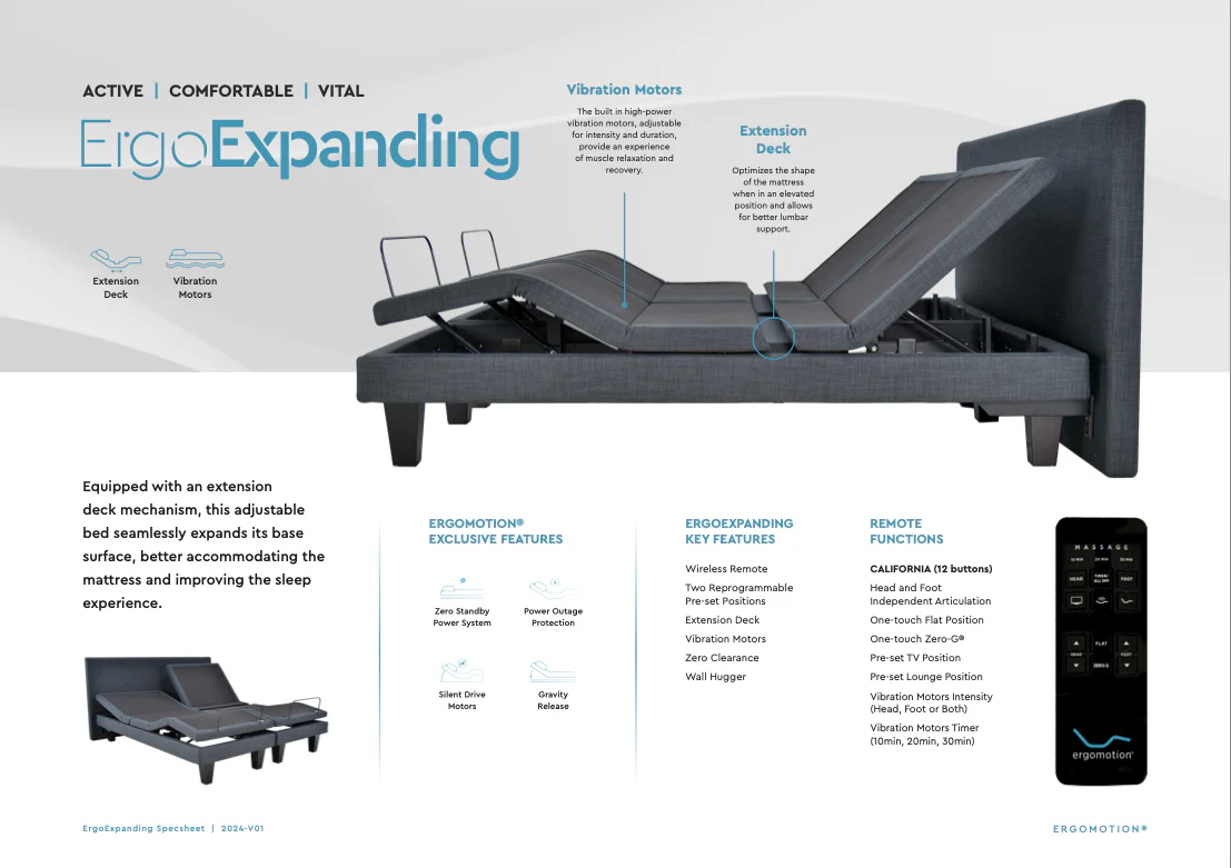 ErgoExpanding Adjustable Bed by Ergomotion - Image 6