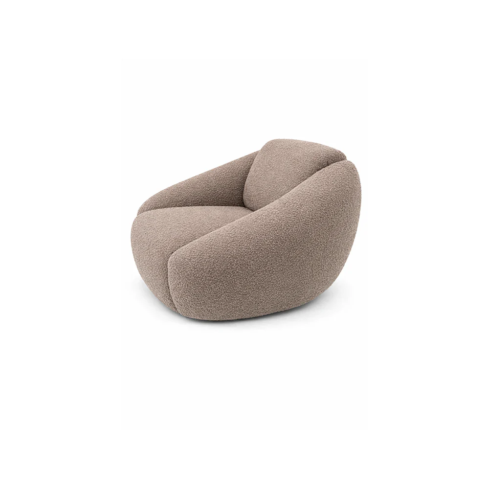Lambert Swivel Arm Chair Brown by Chateau d'Ax Italia - Image 3