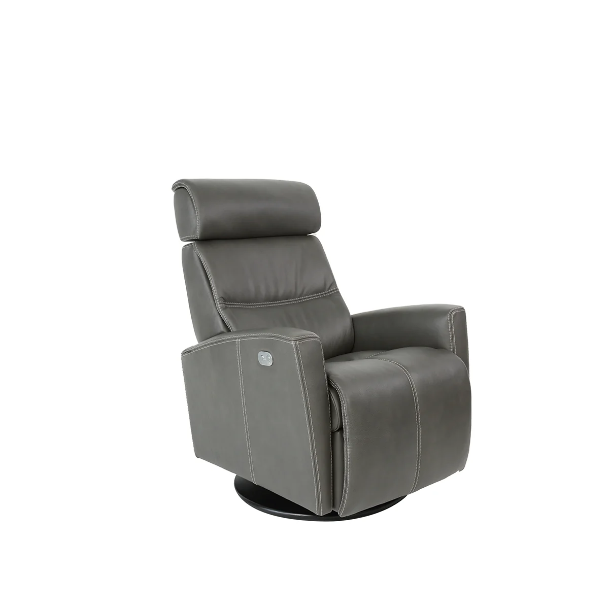 Milan Swing Relaxer Manual Astro Leather: Al 543 Slate Beech Wood Black (Large) by Fjords