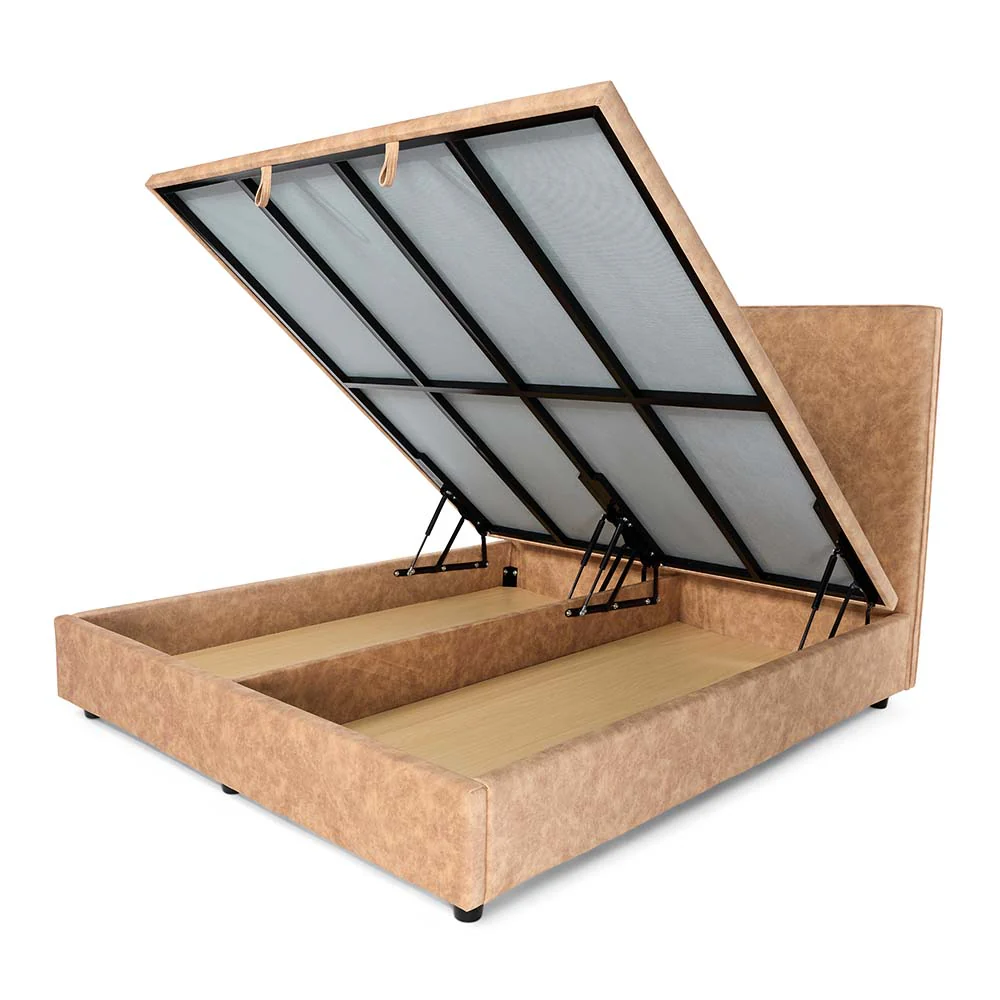 Philospher's Bed with Storage Performance Velvet-Sand by The Mattress Store - Image 3