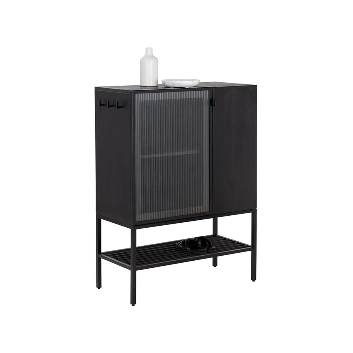 Renzo Entryway Cabinet Small by Sunpan Black - Image 4
