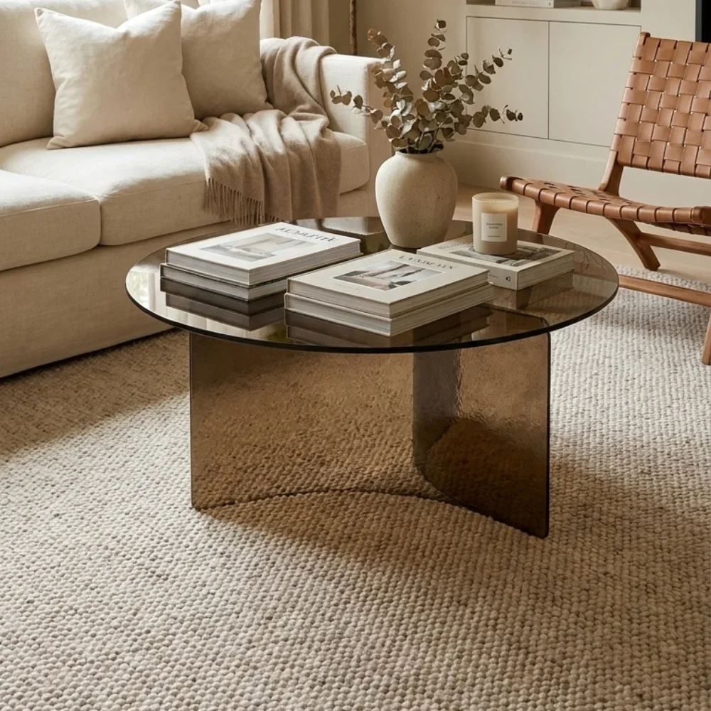 Tec Round Coffee Table 70X70X43 Bronzed Glass by Chateau d'Ax Italia - Image 2