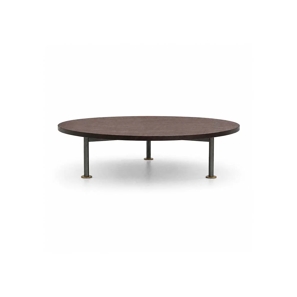 Triangolo Round Low Coffee Table Charcoal by Chateau d'Ax Italia